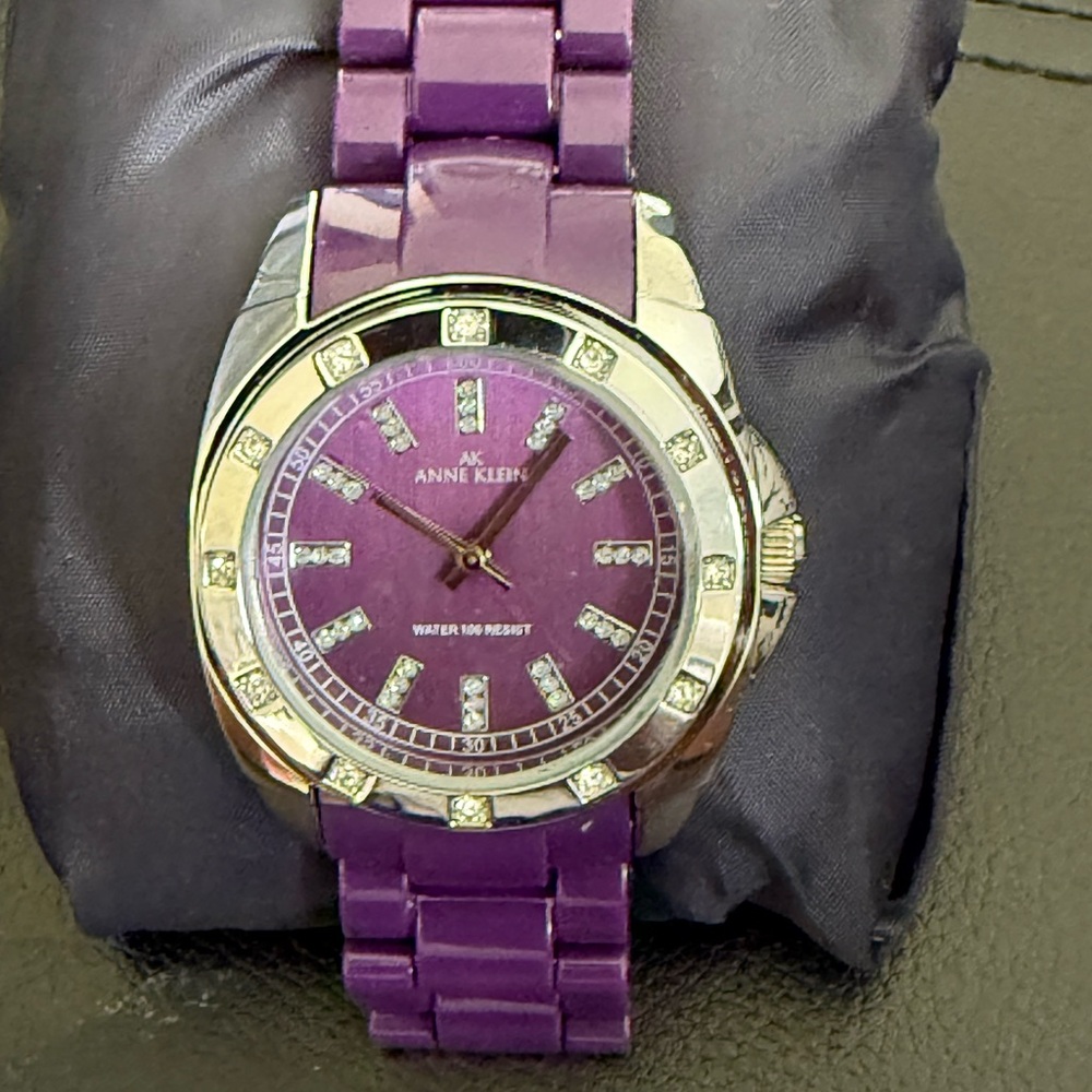 Anne Klein Purple Bracelet with Silver Clasp